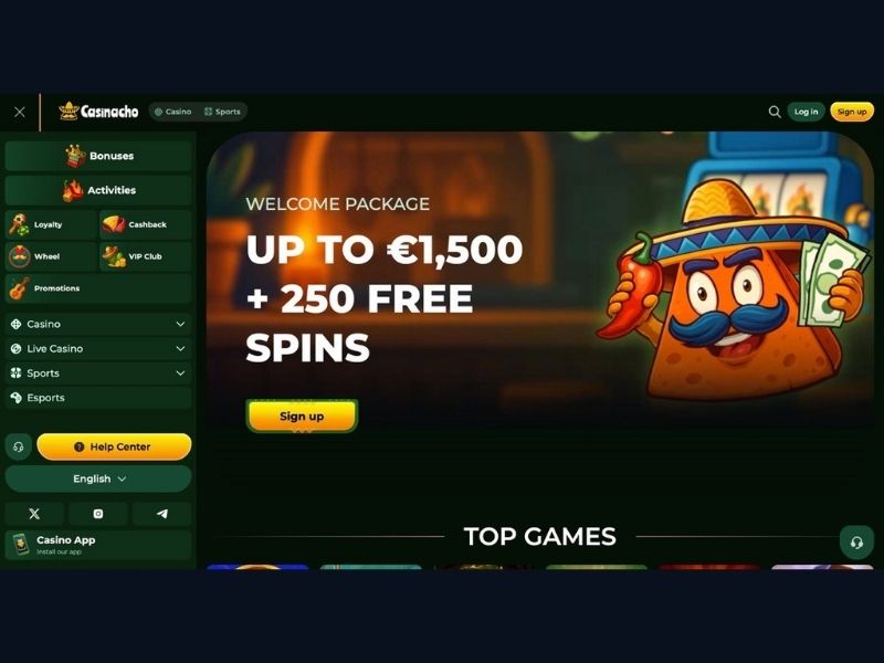 Bonus system and game mechanics at Casinacho Casino Nacho Casino for Canada