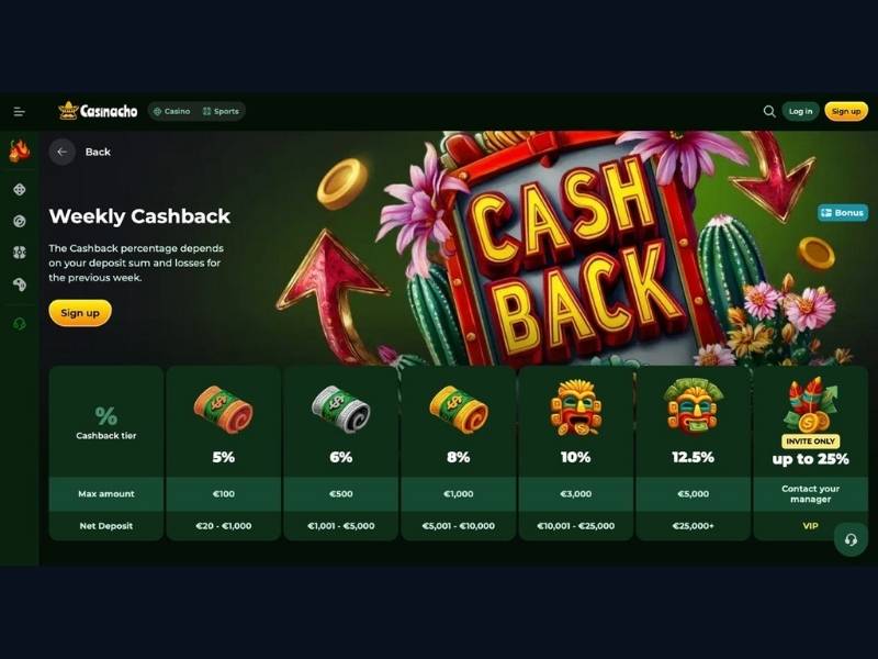 Bonus Buy Spinola Liga and tournaments for mechanics at Casinacho Casino for Canada